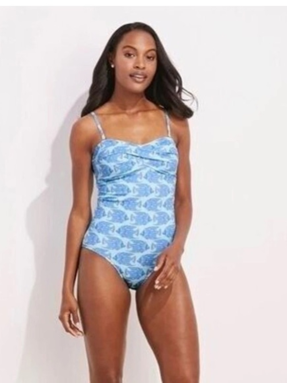 Vineyard Vines Blue Purple Tang Fish One-Piece Large